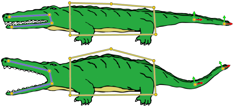 Deformation of a 2D cartoon